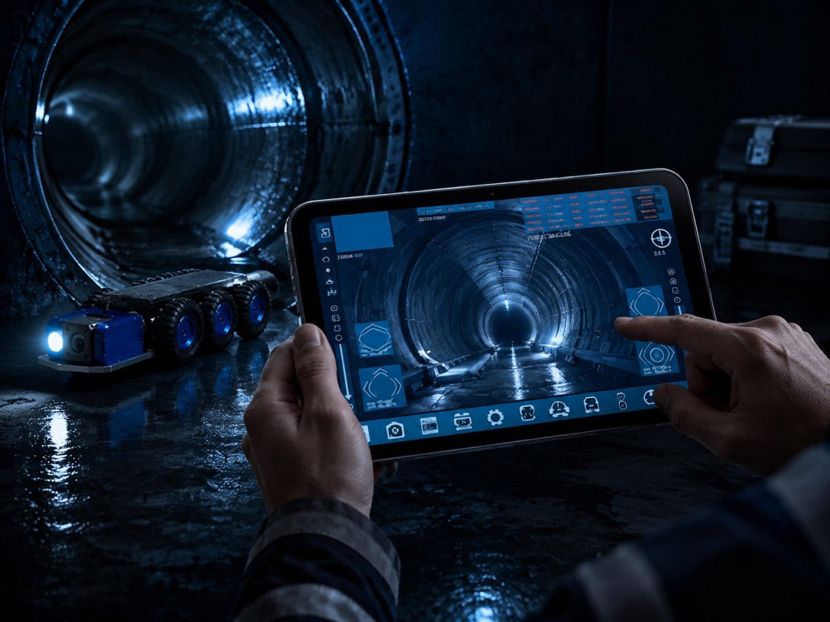 PIPESOLV K22-B - control tablet in use